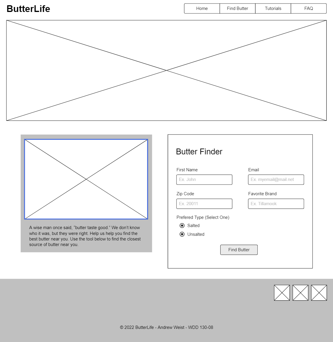 page 2 wireframe